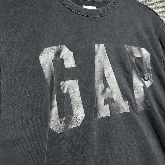 GAP Sweatshirt Men's M Black Long Sleeve Pullover - Picture 2 of 16